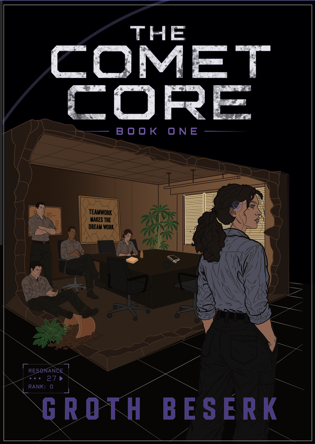 Early colour pass for The Comet Core cover